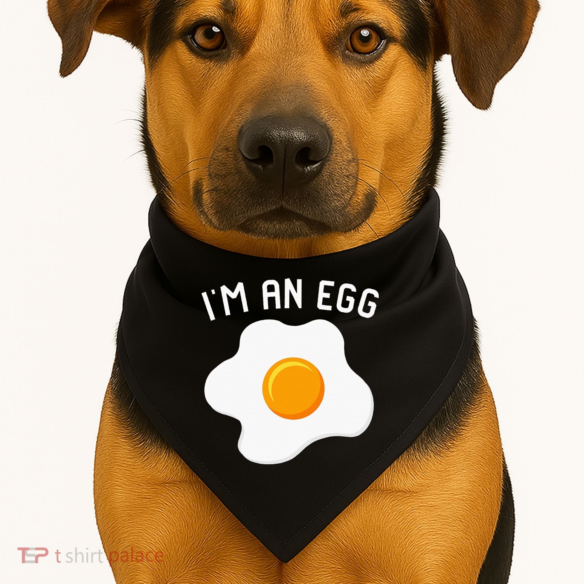 IM An Egg Costume Funny Halloween Present Fried Egg USA-Made Doggie Bandana