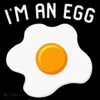 IM An Egg Costume Funny Halloween Present Fried Egg USA-Made Doggie Bandana thumb 2