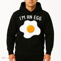 IM An Egg Costume Funny Halloween Present Fried Egg Hoodie thumb 2