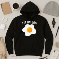 IM An Egg Costume Funny Halloween Present Fried Egg Hoodie thumb 3
