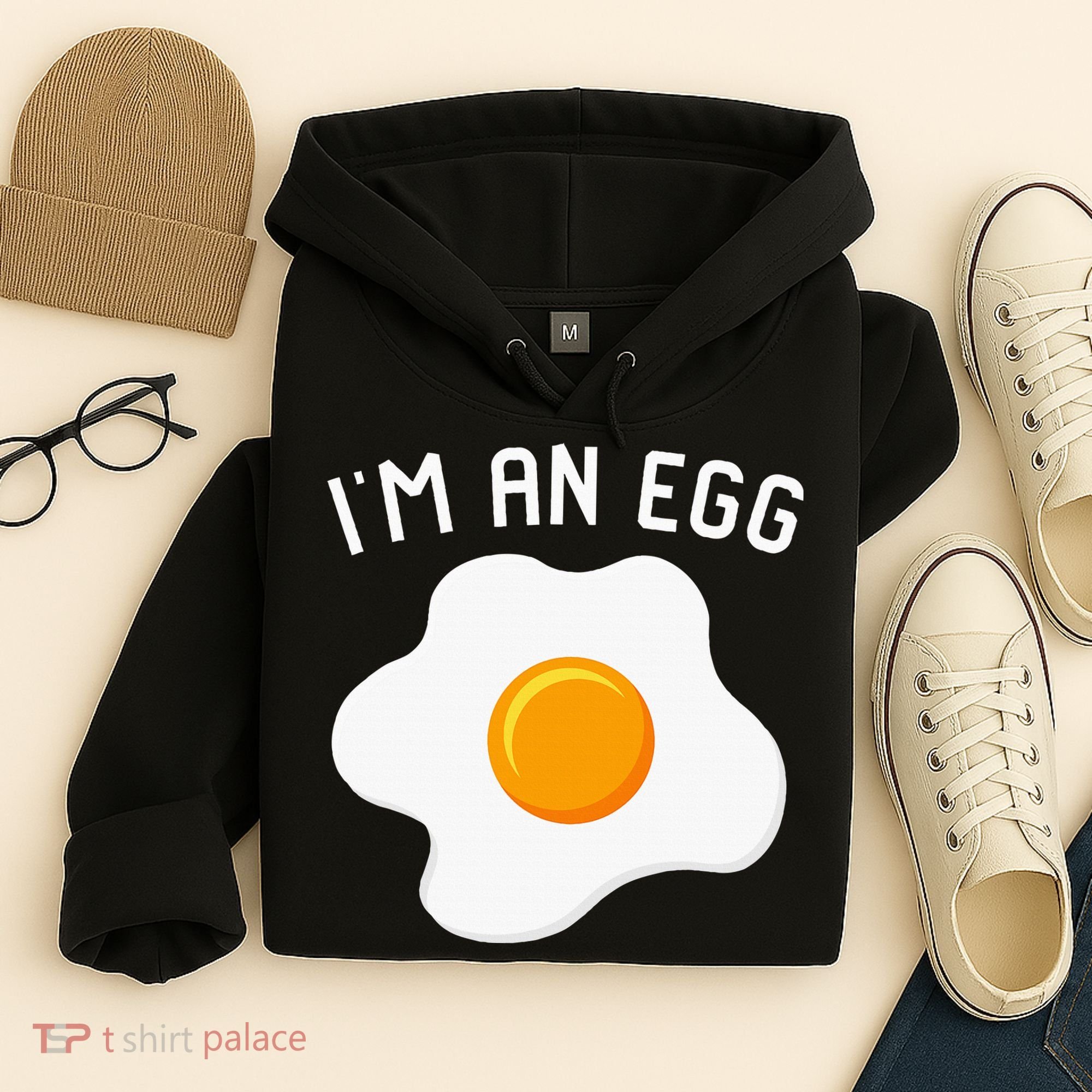 IM An Egg Costume Funny Halloween Present Fried Egg Hoodie