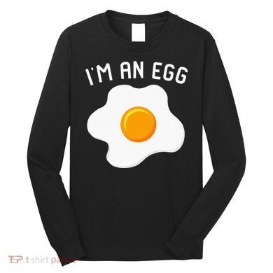 IM An Egg Costume Funny Halloween Present Fried Egg Long Sleeve Shirt