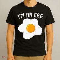 IM An Egg Costume Funny Halloween Present Fried Egg T-Shirt thumb 3