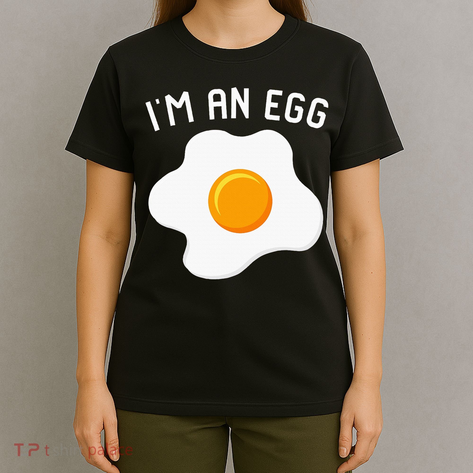 IM An Egg Costume Funny Halloween Present Fried Egg T-Shirt