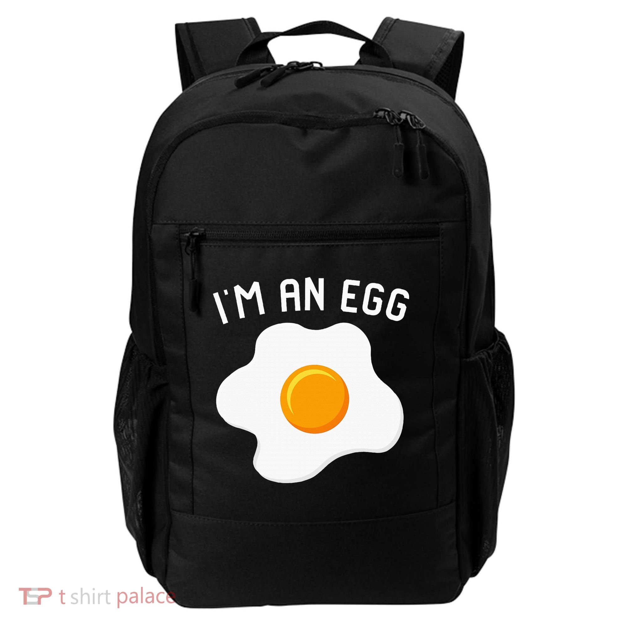IM An Egg Costume Funny Halloween Present Fried Egg Backpack