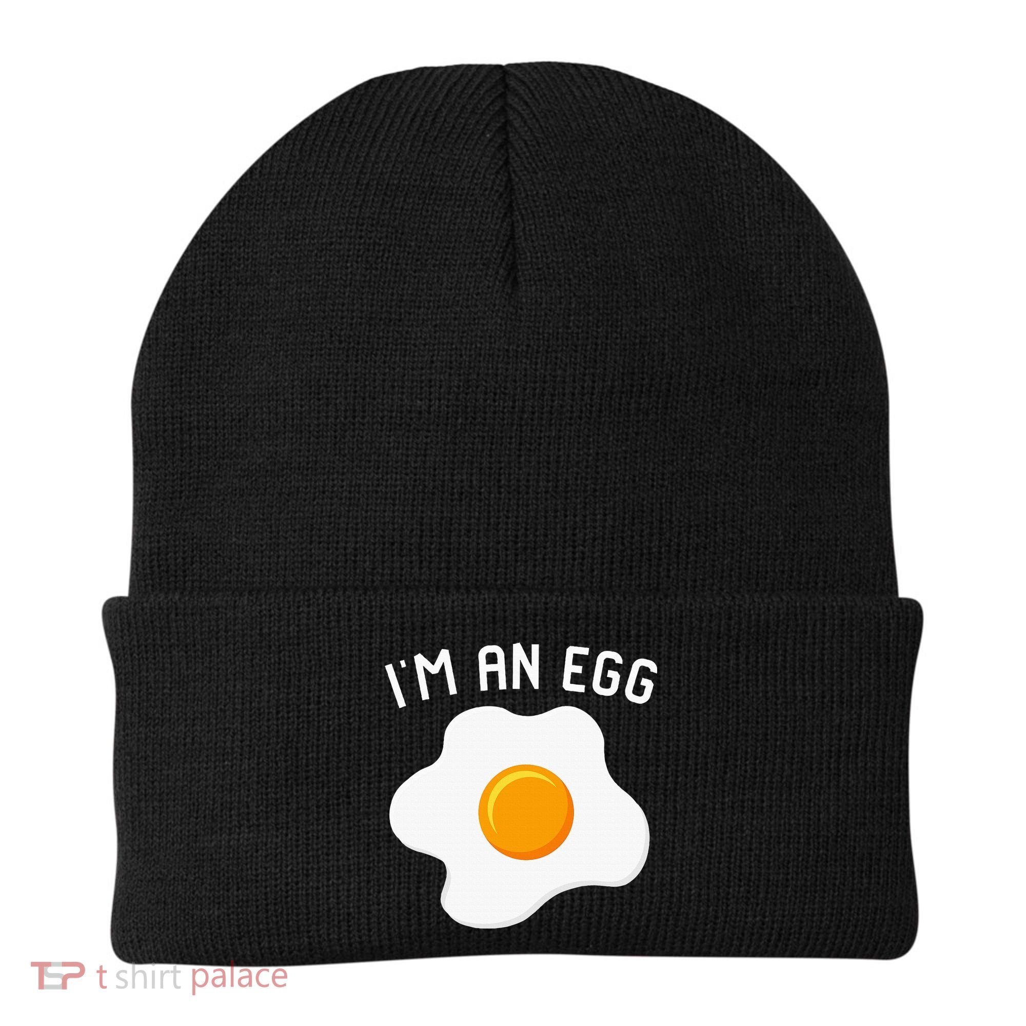 IM An Egg Costume Funny Halloween Present Fried Egg Beanie