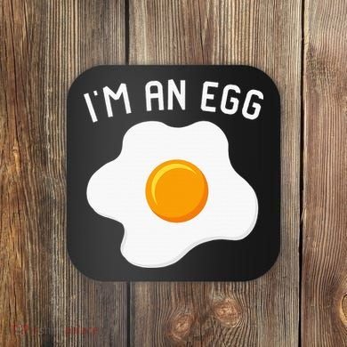 IM An Egg Costume Funny Halloween Present Fried Egg Coaster