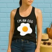 IM An Egg Costume Funny Halloween Present Fried Egg Women's Tank Top thumb 2