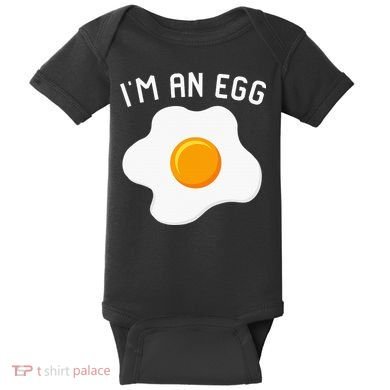 IM An Egg Costume Funny Halloween Present Fried Egg Baby Bodysuit