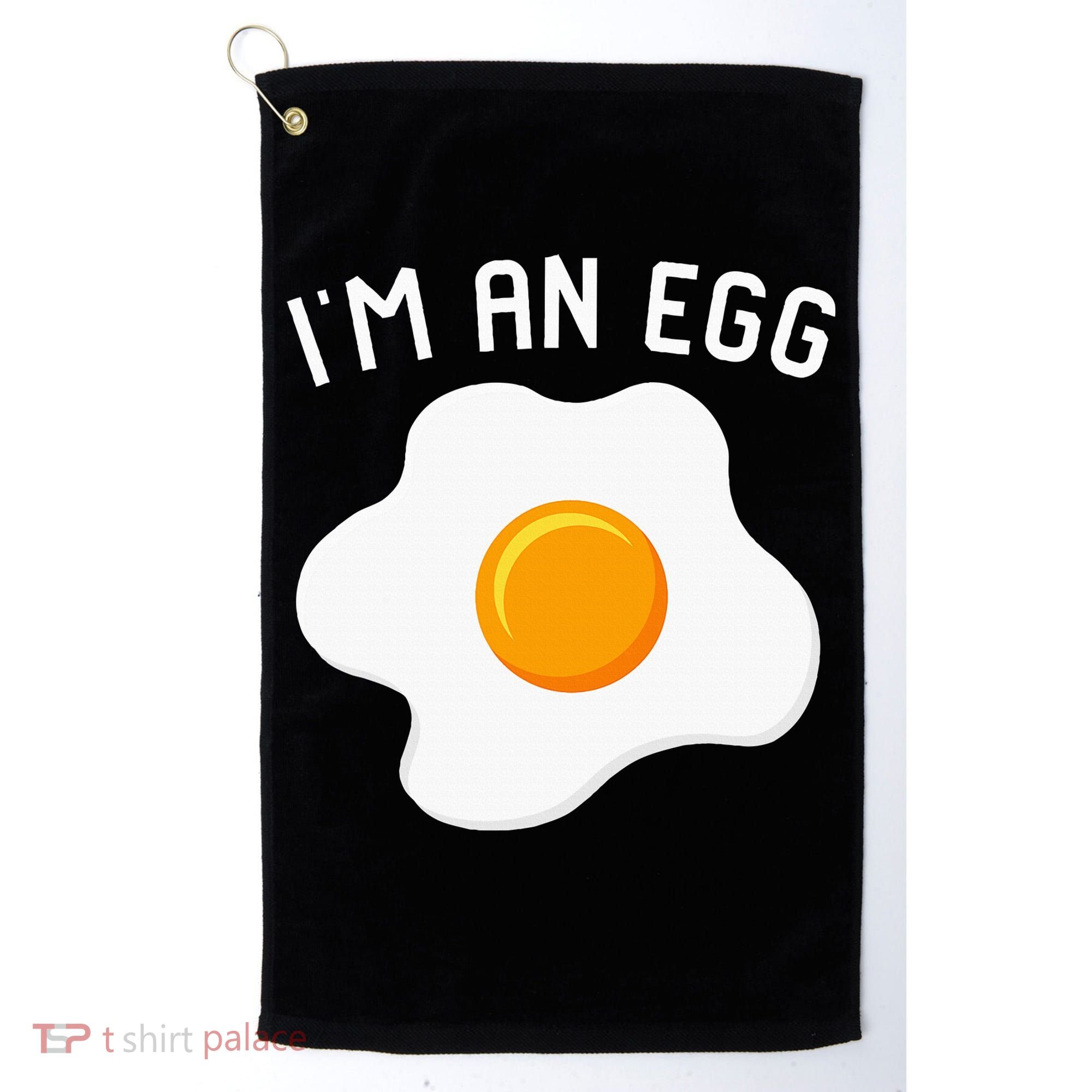 IM An Egg Costume Funny Halloween Present Fried Egg Golf Towel