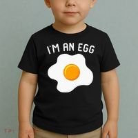 IM An Egg Costume Funny Halloween Present Fried Egg Toddler T-Shirt thumb 2