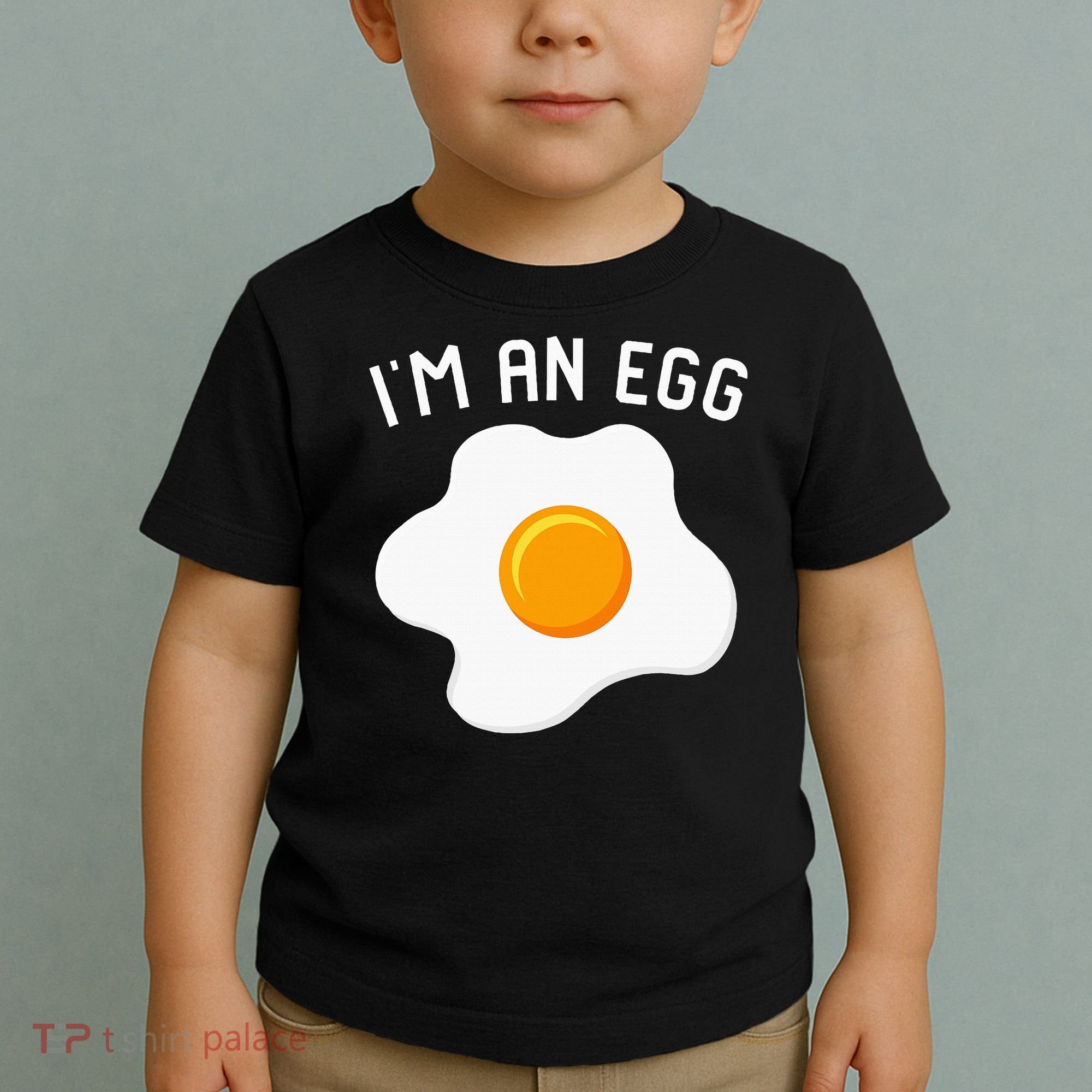 IM An Egg Costume Funny Halloween Present Fried Egg Toddler T-Shirt