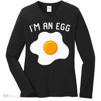 IM An Egg Costume Funny Halloween Present Fried Egg Women's Long Sleeve Shirt thumb 0
