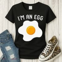 IM An Egg Costume Funny Halloween Present Fried Egg Women's T-Shirt thumb 3