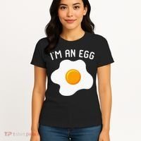 IM An Egg Costume Funny Halloween Present Fried Egg Women's T-Shirt thumb 4