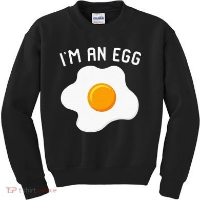 IM An Egg Costume Funny Halloween Present Fried Egg Kids Sweatshirt
