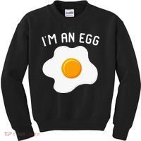 IM An Egg Costume Funny Halloween Present Fried Egg Kids Sweatshirt thumb 0