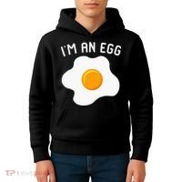 IM An Egg Costume Funny Halloween Present Fried Egg Kids Hoodie thumb 4