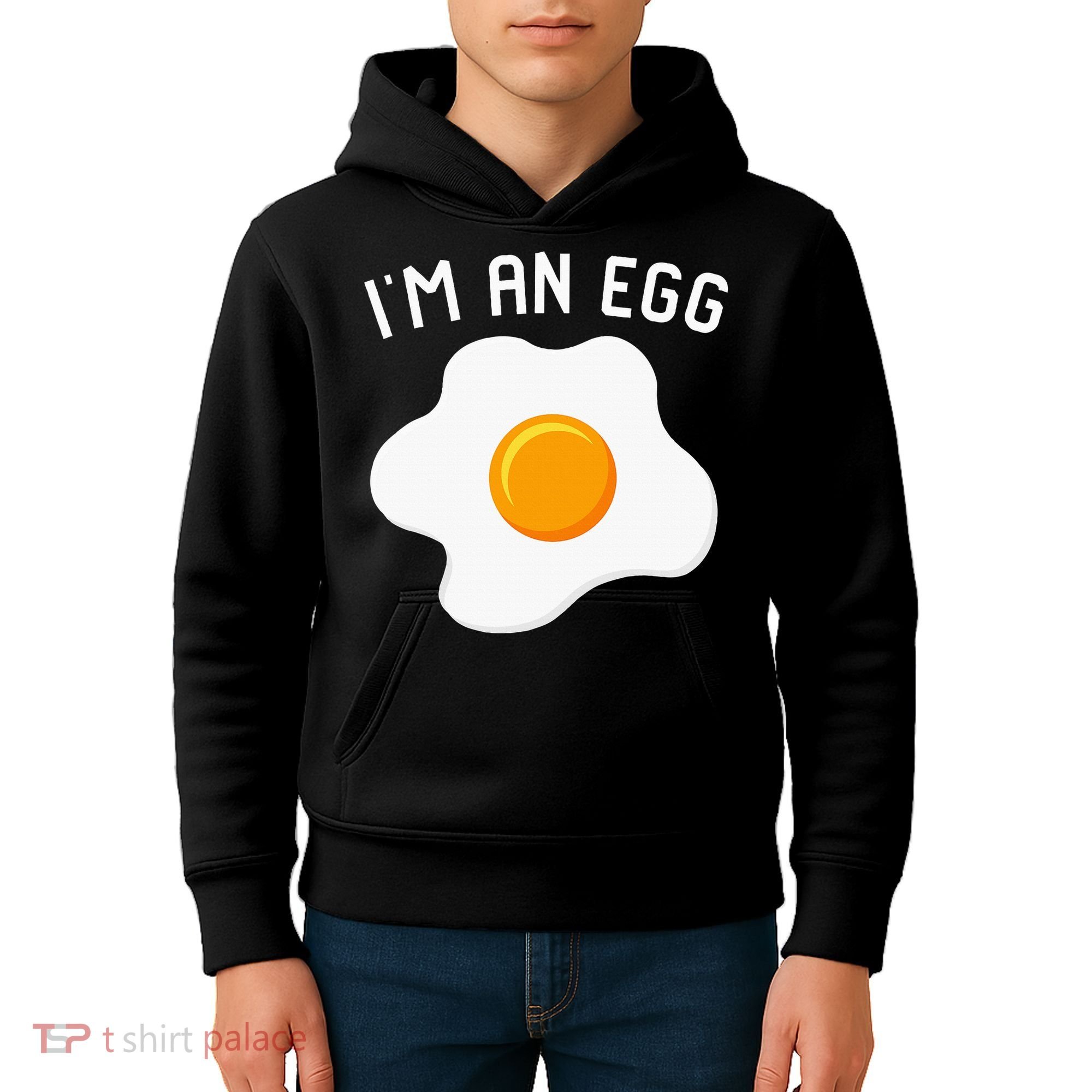 IM An Egg Costume Funny Halloween Present Fried Egg Kids Hoodie