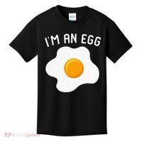 IM An Egg Costume Funny Halloween Present Fried Egg Kids T-Shirt thumb 0
