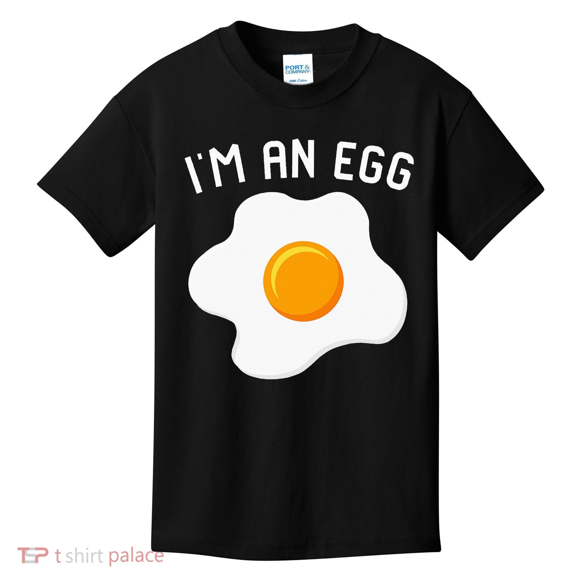 IM An Egg Costume Funny Halloween Present Fried Egg Kids T-Shirt