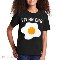IM An Egg Costume Funny Halloween Present Fried Egg Kids T-Shirt thumb 2