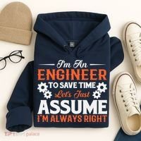 I’m An Engineer To Save Time Let’s Just Assume I Am Right Hoodie thumb 4