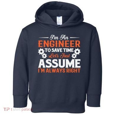 I’m An Engineer To Save Time Let’s Just Assume I Am Right Toddler Hoodie