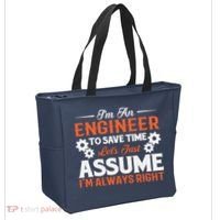 I’m An Engineer To Save Time Let’s Just Assume I Am Right Tote Bag thumb 2