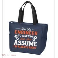 I’m An Engineer To Save Time Let’s Just Assume I Am Right Tote Bag thumb 3