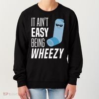 It AinT Easy Being Wheezy Funny Asthma Inhaler Joke Women's Sweatshirt thumb 0