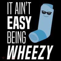 It AinT Easy Being Wheezy Funny Asthma Inhaler Joke Mousepad thumb 1