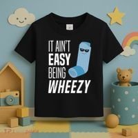 It AinT Easy Being Wheezy Funny Asthma Inhaler Joke Toddler T-Shirt thumb 3