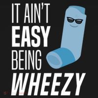 It AinT Easy Being Wheezy Funny Asthma Inhaler Joke Toddler T-Shirt thumb 4
