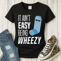 It AinT Easy Being Wheezy Funny Asthma Inhaler Joke Women's T-Shirt thumb 3
