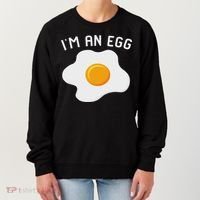 I'm An Egg Costume Funny Halloween Present Fried Egg Costume Women's Sweatshirt thumb 0