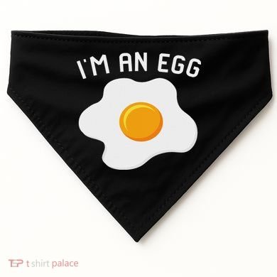 I'm An Egg Costume Funny Halloween Present Fried Egg Costume USA-Made Doggie Bandana