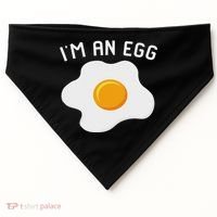 I'm An Egg Costume Funny Halloween Present Fried Egg Costume USA-Made Doggie Bandana thumb 0