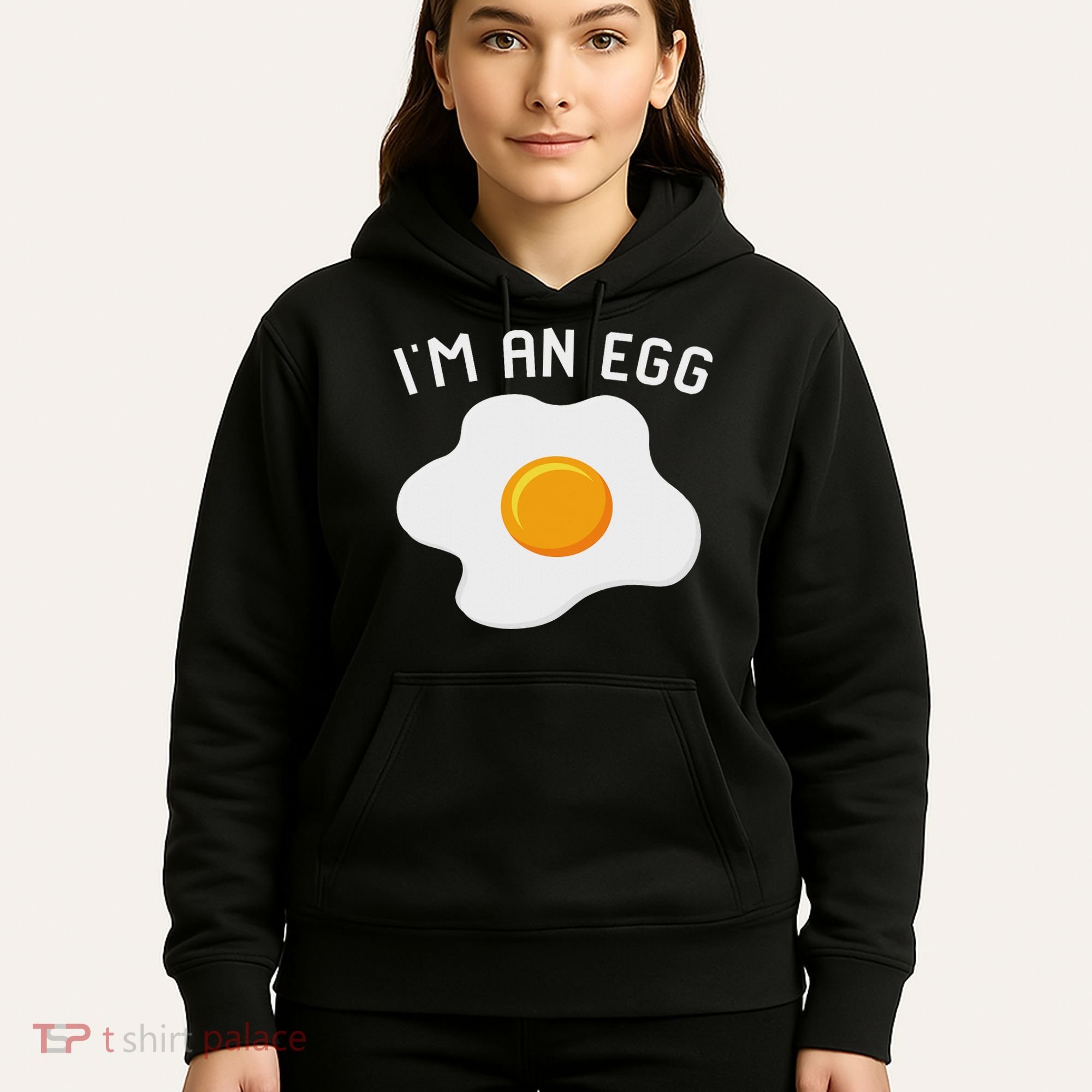I'm An Egg Costume Funny Halloween Present Fried Egg Costume Hoodie