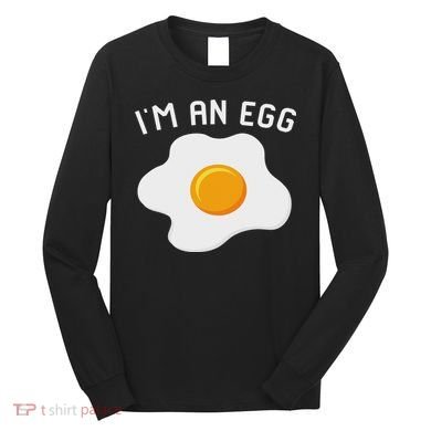 I'm An Egg Costume Funny Halloween Present Fried Egg Costume Long Sleeve Shirt