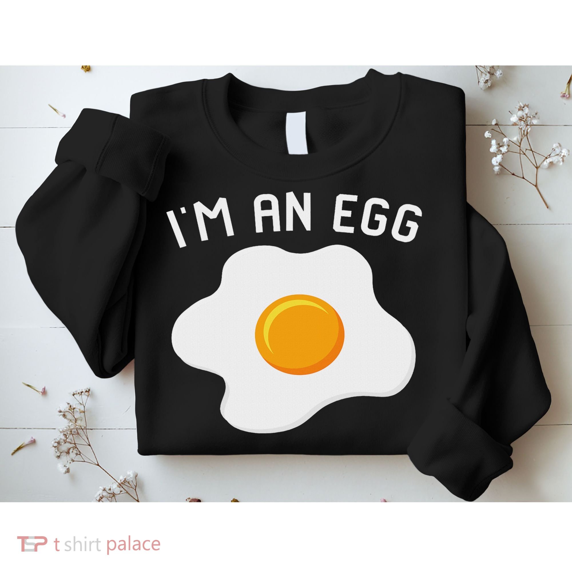 I'm An Egg Costume Funny Halloween Present Fried Egg Costume Sweatshirt