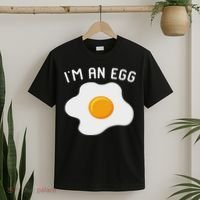 I'm An Egg Costume Funny Halloween Present Fried Egg Costume T-Shirt thumb 2