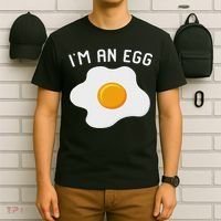 I'm An Egg Costume Funny Halloween Present Fried Egg Costume T-Shirt thumb 6