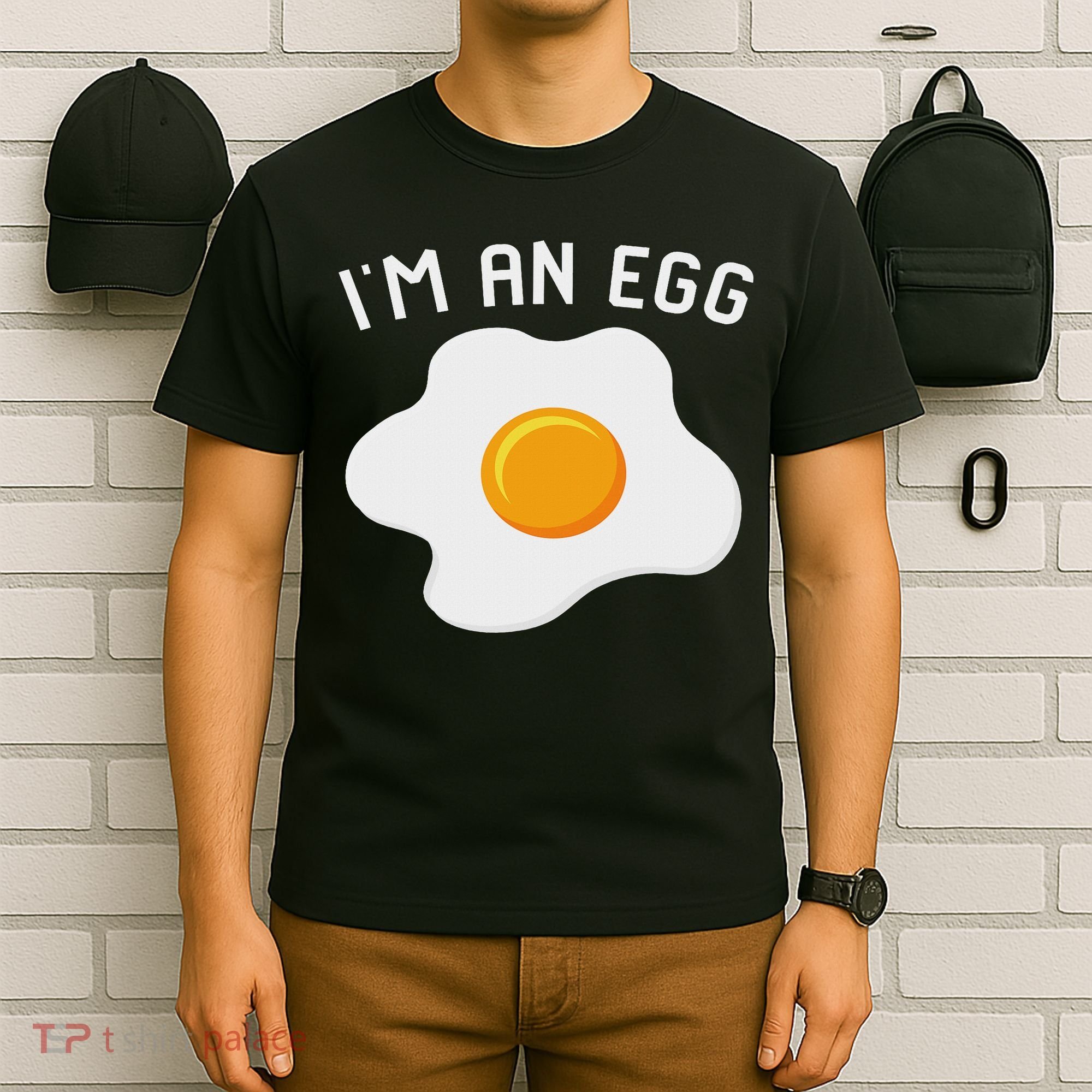 I'm An Egg Costume Funny Halloween Present Fried Egg Costume T-Shirt
