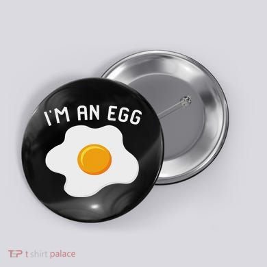 I'm An Egg Costume Funny Halloween Present Fried Egg Costume Button