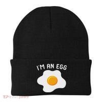 I'm An Egg Costume Funny Halloween Present Fried Egg Costume Beanie thumb 0