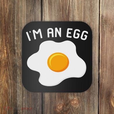 I'm An Egg Costume Funny Halloween Present Fried Egg Costume Coaster