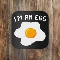 I'm An Egg Costume Funny Halloween Present Fried Egg Costume Coaster thumb 0