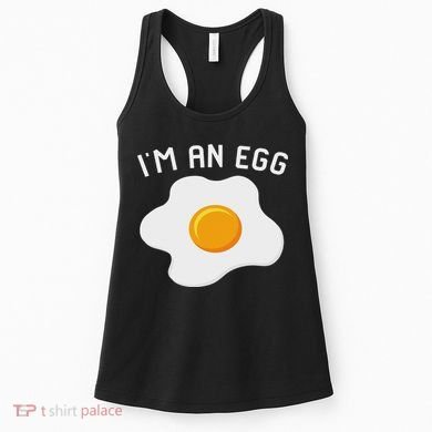 I'm An Egg Costume Funny Halloween Present Fried Egg Costume Women's Tank Top
