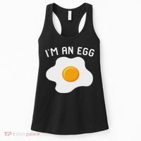 I'm An Egg Costume Funny Halloween Present Fried Egg Costume Women's Tank Top thumb 0